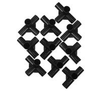 Housoutil 10pcs 16mm Wardrobe Frame Connectors, Four-Way Tube Joints for DIY Shoe Rack Corner Connector, Portable Clothes Closet Repair Parts, Modular Storage Cube Accessories for Home