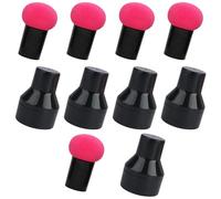 Housoutil 10pcs Beauty Sponge Mushroom Head Dry and Wet Makeup Application Tool Makeup Sponge Handle Liquid Foundation Brush Function Reusable and Washable Facial for Concealer