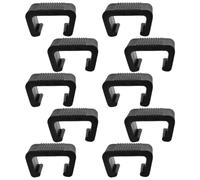 Housoutil 10pcs Black Plastic Rattan Couch Connector Clips for Patio Rattan Wicker Furniture Sofa, Prevent Movement Between Sectional Or Module Furniture, for Outdoor and Patio Use