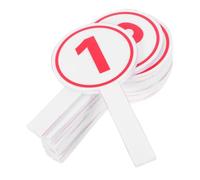Housoutil 10pcs Cheerleading Score Paddles 9.5x19cm Single-Sided Numbered Handheld Scoring Boards for Sports Voting and Auction Supplies