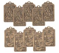 Housoutil 10pcs Chinese Style Amulet Cards The God of Wealth Pendant for Protection and Luck Lightweight Auspicious Hanging Tags for Wallet Purse Decor Promotes Peace and Happiness