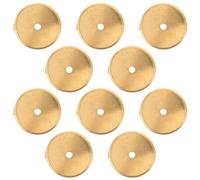 Housoutil 10pcs Gold Shirt Button Covers Clip-on for Men and Women, Brass Material with Flip-top Mechanism, Suitable for Formal and Business Attire, for Weddings and Office Wear