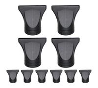 Housoutil 10pcs Hair Dryer Accessory Concentrator Nozzles Hair Styling Nozzle Attachment Black Pp and PC Material Reduce Frizz Add Shine Blow Dryer Attachment for Salon and Home Use