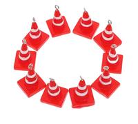 Housoutil 10Pcs Mini Road Resin Charms for DIY Earring Necklace Bracelet Making Traffic Barrier Pendant Accessories Sturdy Resin Material Unique Creative Craft