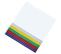 Housoutil 10pcs Plastic File Folders with Draw Rods Large Capacity Document Organizers for Office School Project Management and Test Papers Mixed Colors