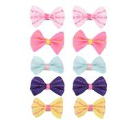 Housoutil 10pcs Polyester Pet Dog Hairpins with Bowknot Design Simple and Charming Bowknot Hair Clips to Fix Pet's Hair and Keep in Shape for Puppies and Pets in Daily Life