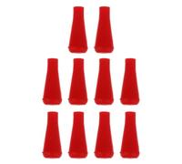 Housoutil 10pcs Rubber Arrowhead Tips for Archery Targeting and Hunting Practice, Compatible with Wooden Arrow Shaft, Sturdy Red Rubber Material for Safe Shooting and Accurate Game Practice