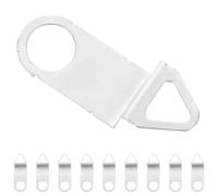 Housoutil 10pcs Wall Clock Hooks Metal Mirror Clips Wide Slot Fixing Clips for DIY Clock Movement Replacement Silent Quartz Movement Compatible Easy Install Metal Walls