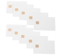 Housoutil 10pcs White Pvc Blank Ic Cards with Chip 2k Memory Capacity for Access Control Systems Smart Parking Lots Easy to Use Lightweight