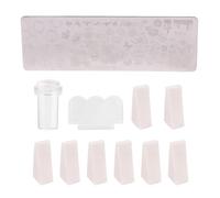 Housoutil 11Pcs Nail Art Stamping Kit with Stamp Scraper 8 Sponges and Nail Art Stencils for Manicure Decoration
