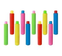 Housoutil 12pcs Adjustable Chalk Clip Set Plastic Ergonomic Holder | PP School Accessory for Teachers and Students, Dustless Grip, Classroom or Outdoor Teaching Use Random Color