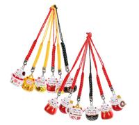 Housoutil 12pcs Adorable Cat Bell Hanging Adornments Random Color Cute Keychain Charms for Backpacks Phone Cases Clothing Accessories Random Color