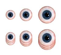 Housoutil 12pcs Blue Cartoon Eyeball Wall Stickers Anti-Slip PVC Decorative Decals Easy to Apply for Room and Living Room Halloween Wall Decor