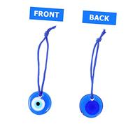 Housoutil 12pcs Blue Evil Eye Glass Pendants Turkish Hamsa Protection Charms DIY Accessories Home Blessing Decor for Jewelry Making and Lucky Gift Craft