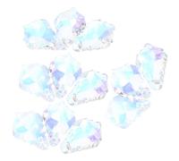 Housoutil 12pcs Crystal Ball Pendant Decor with Leaf Shaped Hanging Prisms, Light Weight and Easy to Hang, for Jewelry Making or Places You Want to Decorate