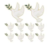 Housoutil 12pcs Dove Brooch with Olive Branch Lapel Pin, Lightweight Zinc Alloy Peace Dove Symbol Jewelry for Daily Outfits and Formal Wear, Classic Design Fashionable Accessory