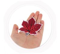 Housoutil 12pcs Embroidery Iron on Patch Fabric Patch Embroidery Maple Leaf Appliques Fall Leaves Sewing Thanksgiving Embroidered Maple Shaped Applique
