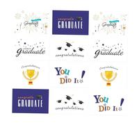 Housoutil 12Pcs Graduation Season Cards with Envelopes Mixed Styles Stylish Greeting Cards for Students Unique Design with Fine Craftsmanship for Graduation Party Decorations and Thank You