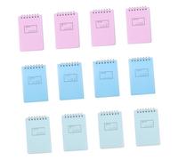 Housoutil 12pcs Refillable Spiral Notebook Set with Binder Ring Design and Blank Inner Pages, Simple Creative Mini Memo Pads for Stationery and School Supplies Random Color