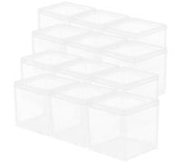 Housoutil 12pcs Small Square Acrylic Candy Boxes Reusable Storage Containers Multi-functional Party Favour Organiser for Chocolates and Small Items