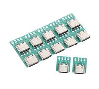 Housoutil 12pcs USB C Connector Board DIY with Pcb Converter for Fast Stable Data Transmission Easy Installation Cable Module for USB Type- and Data Transfer