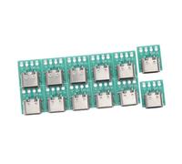 Housoutil 12pcs USB C Pcb Converter Board DIY Female Connector Socket for Fast Data Transmission Type C Splitter with Enhanced Stability for Efficient Data Transfer