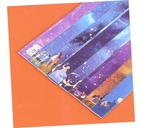 Housoutil 1360 Pcs Glitter Star Folding Paper Strips for DIY Jewelry Craft Durable Glitter Pattern Origami Paper for Teachers and Creative Handcraft Projects