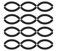 Housoutil 144Pcs Universal Eyelash Curler Replacement Pads with Soft Black Rubber Cushions, Flexible Lash Curler Refills for Travel and Salon Use, Includes 24Pcs Per Box in 6 Storage Cases