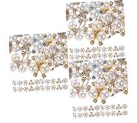 Housoutil 150pcs Elegant Hair Decorations Pearl Alloy Hair Clips Simple Pins for Women Girls for Party Wedding