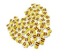 Housoutil 150PCS Wooden Bee Buttons for Sewing and Crafting Durable Handcrafted Two Embellishments for Clothes Hats Scrapbooking Knitting DIY Handmade Accessories with Charming Nature