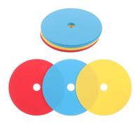 Housoutil 15pcs Flat Training Marker Disc Cones for Football Boots Made of Sturdy Pvc with Smooth Rounded Edges and Holes for Tying, for Sports Training and Boosting Stability and Precision