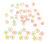 Housoutil 160pcs Mixed Color Daisy Flower Resin Flatback for DIY Phone Decoration Embellishments for Crafting Jewelry for Rings Pendants Greeting Cards and More