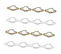Housoutil 16pcs Hollow Planet Diy Jewelry Making Charms Flat Back Charm Pendant Frames for Craft