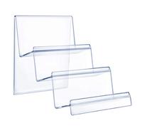 Housoutil 1PC 3- steps Acrylics Riser Display Stand Shelf, 3 Tier Clear Acrylics Wallet Display Stand Holder, Handbag Purse Display Stand for Retail Shoe Showcase Jewelry Pop Figures 7.87x5.5x6.2in.