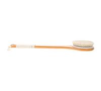 Housoutil 1pc Long Handle Bamboo Bath Brush Soft Bristle Back Scrubber for Body Cleaning and Exfoliation Non-Slip Wooden Handle Bath Accessory for Men and Women