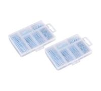 Housoutil 2 Boxes Galvanized Flat Head Nails 280pcs Small Silver Nails for Hanging Pictures Wall Decor DIY Woodworking Accessories