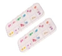 Housoutil 2 Boxes Japanese Style Preserved Flower Nail Art Decor Set Dried Narcissus Petals Manicure Decoration Floral Nail Art Accessories