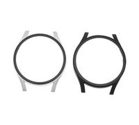 Housoutil 2 Pcs High-hardness Watch Case Full Protective Shell for Watch Anti-scratch Tempered Cover Black Silver Shockproof Guard