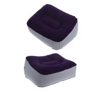 Housoutil 2 Pcs Inflatable Mat Stool for Airplane Inflatable Foot Pad Inflatable Foot Rest Inflatable Foot Stool Travel Footstool Ergonomic Cushion Support Footrest Portable Outdoor Blue