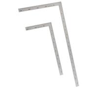 Housoutil 2 Pcs Stainless Steel L-ruler for Woodworking and Drafting, Precision Engineers Square with Simple Look Design, Not Easy to Deform, Multipurpose Tool for Accurate Measurements