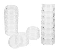 Housoutil 2 Pcs Weekly Pill Organizer with Large Compartments for Storing Pills and Small Earrings, Plastic Storage Box for Vitamins, for Short Weekend Trips and Picnics