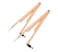 Housoutil 2 Pcs Wooden Large Geometry Compass Drafting Tool for Teachers Multifunctional Mathematical and Construction Compass for Classroom and Woodworking Use