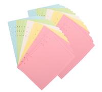 Housoutil 2 Sets A5 Colored Lined Refill Paper 6-Hole Loose Leaf Binder Inserts 100 Sheets Each Set for Planner Notebook Scrapbook School Office