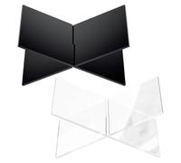 Housoutil 2 Sets Acrylic Book Display Stand for Textbook and Book with Sleek Modern Look, Compact Design for Displaying Magazines and Bibles on Coffee Table Or Kitchen Counter
