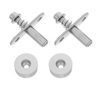 Housoutil 2 Sets Adjustable Pivot Hinge for Metal and Decorative Partitions, Spring Loaded Heavy Duty Rotating Pivot Shaft with Built-in Precision Ball Bearings, Modular Doublehole