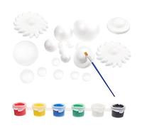 Housoutil 2 Sets DIY Craft Solar System Foam Ball Polystyrene Planet Balls with Paint for Arts Crafts School Projects and Creative Activities