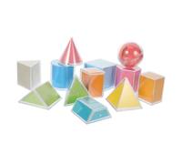 Housoutil 2 Sets Transparent Geometric Shapes Educational Kit Detachable Math Manipulatives for Classroom and Home Visual Geometry Learning Tools with Folding Models Enhances Spatial