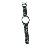Housoutil 2 Sets Watch Strap Protective Cover Shell for Solar Watchband Protector with Green Camouflage Design Stylish Men and Women