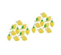 Housoutil 20 pcs Lemon Charms for Jewelry Making Realistic Fruit Pendants for DIY Earrings and Bracelets for Unique Craft Projects and Party Favors