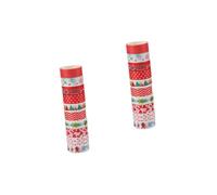 Housoutil 20 Rolls Christmas DIY Washi Tape Each Cartoon Pattern Decorative Masking Tape for Crafts Journals Gift Wrapping Scrapbooking and Holiday Decorations